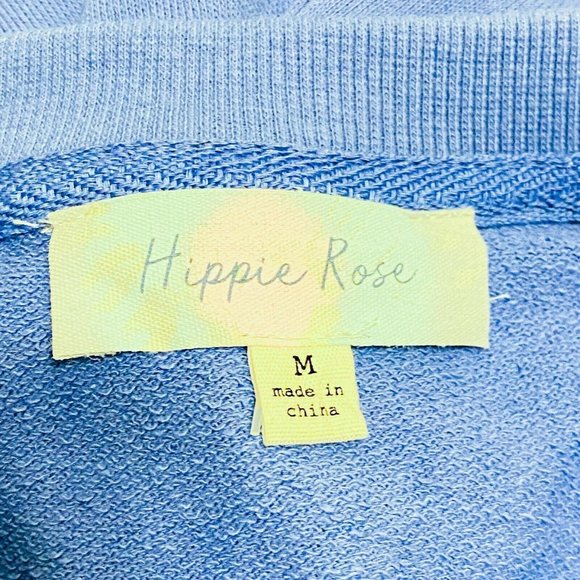 Hippie Rose 2-Piece Set Women's M Cropped Long Sleeve Crewneck Embroidered NWOT - Picture 5 of 12